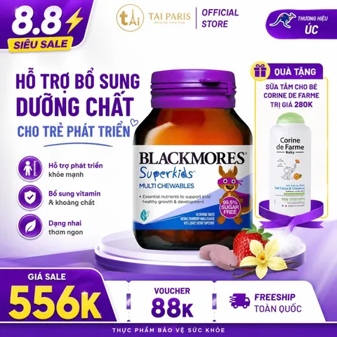 Viên Nhai Vitamin Tổng Hợp Cho Bé Blackmores Superkids Multi Chewables ÚC 60 Viên