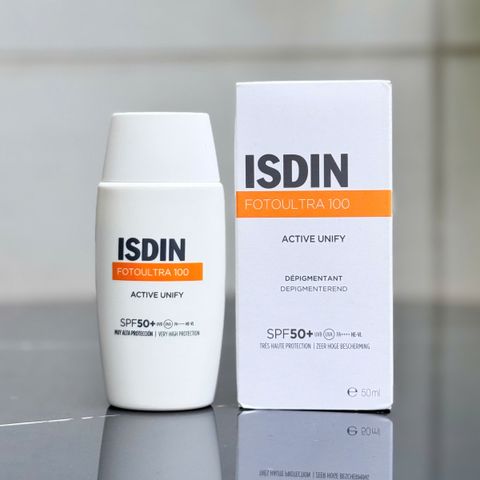 Kem Chống Nắng ISDIN Active Unify  Fusion Fluid SPF 50+ 50ml - Ngăn Ngừa Nám Da, Cân Bằng Tông Màu, Kết Quả Thấy Sau 1 Tháng