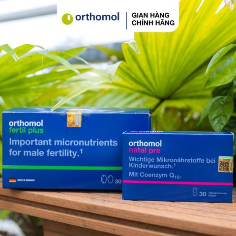 (Đức) Bộ Đôi Orthomol Natal Pre & Orthomol Fertil Plus Chính Hãng Hỗ Trợ Sức Khỏe Sinh Sản Nam Nữ, Chuẩn Bị Mang Thai