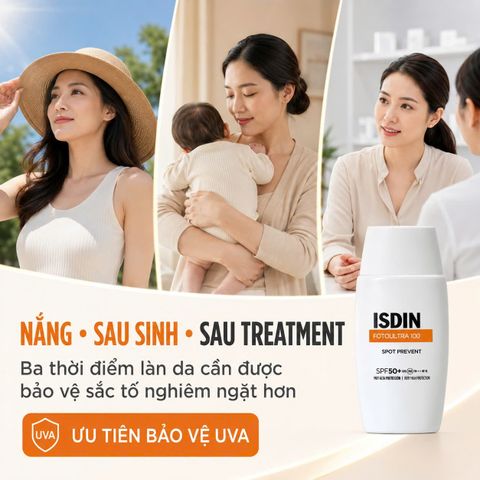 Kem Chống Nắng ISDIN FotoUltra SPOT PREVENT 100 SPF50+ 50ML- Ngăn Ngừa Nám Tàn Nhang, Giúp Da Sáng Mịn, Dưỡng Ẩm Từ Axit Hyaluronic 50ml