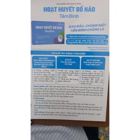 HOẶT HUYẾT BỔ NÃO - Tâm Bình