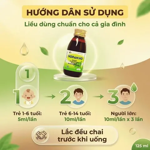 Siro giúp bổ phế, hạn chế ho nhiều, loãng đờm, giảm đau rát họng do ho Nopanho Kingphar (125ml)