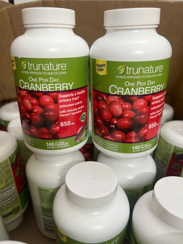 Viên uống TruNature Cranberry 650 mg |140 viên| Hỗ trợ sức khỏe đường tiết niệu - Kháng khuẩn & Ngừa viêm [S/P nội địa Mỹ không tem]