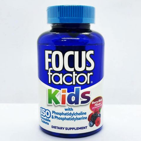Viên nhai Focus Factor Kids |150 viên| Tăng cường trí nhớ - Phát triển não bộ & Bổ sung dưỡng chất toàn diện cho trẻ từ 4 tuổi trở lên [S/P Chuẩn Mỹ]
