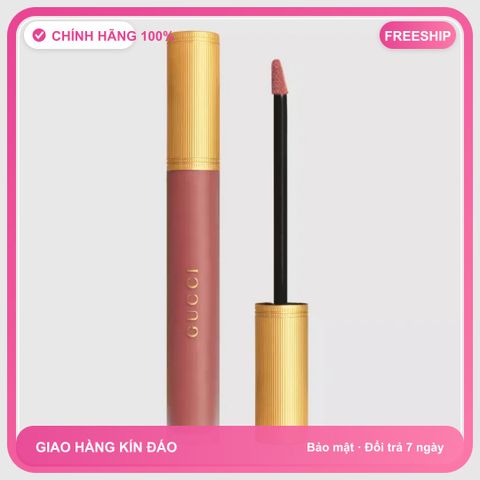 (Hàng Chuẩn) [ tester ]Son Kem Gucci Rouge Liquid Matte 208 They Met In Argentina Màu Hồng Đất Chính Hãng