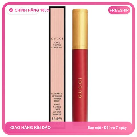 (Chính Hãng) [ tester ] Son Kem Lì Gucci Rouge Liquid Matte 25 Màu Đỏ Tươi Nhập Khẩu