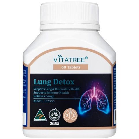 Viên uống hỗ trợ giảm ho, tăng cường sức đề kháng Vitatree Lung Detox (Hộp 60 viên)