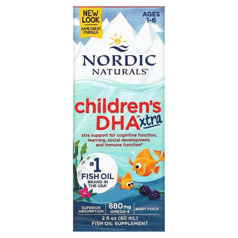 (Mỹ) Nordic Naturals Children's DHA Xtra 60ml Chính Hãng DHA Hàm Lượng Cao Cho Trẻ Hỗ Trợ Phát Triển Não Bộ, Ngôn Ngữ, Thị Lực