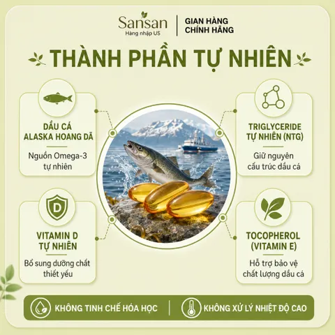 Dầu Cá Alaska Hoang Dã Kirkland Signature 1400mg 230 Viên | Omega-3 Tự Nhiên | Hỗ Trợ Sức Khỏe Tim Mạch