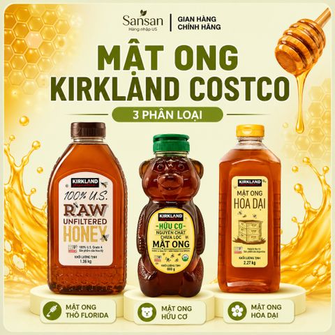 Mật Ong Kirkland Signature Costco | Raw Unfiltered Florida | Wildflower Honey | Organic Raw Honey Bear