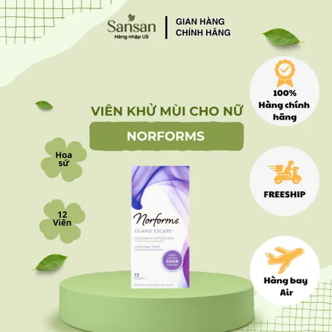 Norforms Viên Khử Mùi Cho Nữ Island Escape 12 Viên Hương Hoa Nhiệt Đới