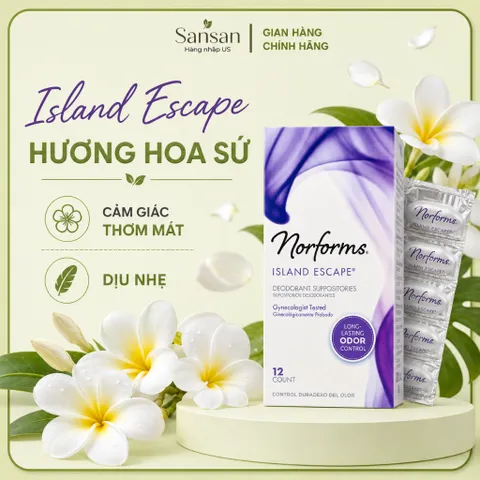 Norforms Viên Khử Mùi Cho Nữ Island Escape 12 Viên Hương Hoa Nhiệt Đới