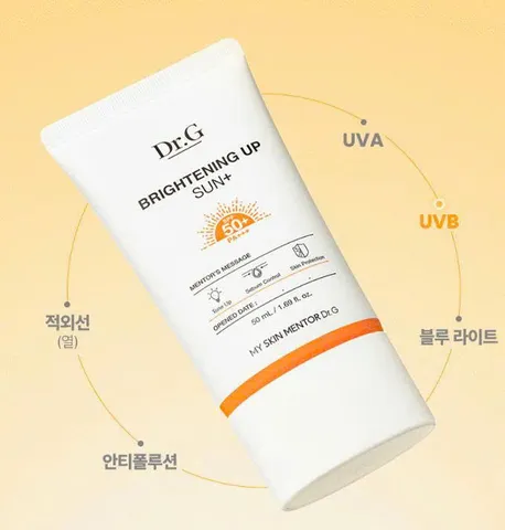 KEM CHỐNG NẮNG SÁNG DA DR.G BRIGHTENING UP SUN SPF50+ PA+++ 50ML chân ái da dầu – da hỗn hợp – da nhạy cảm