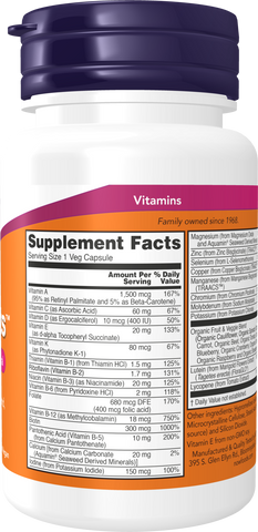 Viên Uống Vitamin Tổng Hợp Daily Vits Now Foods - Hỗ Trợ Bổ Sung Khoáng Chất và Tăng Cường Sức Khỏe, Hỗ Trợ Giấc Ngủ Tốt Hơn