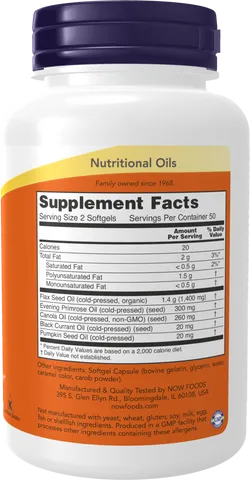 Viên Omega 369 1000mg NOW Foods - Bổ Sung Omega 3, 6, 9 Giúp Tăng Cường Sức Khỏe Và Làm Đẹp Da, Hỗ Trợ Trí Não 100 Viên Nang