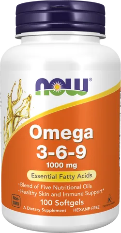 Viên Omega 369 1000mg NOW Foods - Bổ Sung Omega 3, 6, 9 Giúp Tăng Cường Sức Khỏe Và Làm Đẹp Da, Hỗ Trợ Trí Não 100 Viên Nang