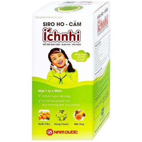 Siro hỗ trợ giảm ho tiêu đờm Ích Nhi Nam Dược (90ml)
