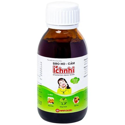 Siro hỗ trợ giảm ho tiêu đờm Ích Nhi Nam Dược (90ml)