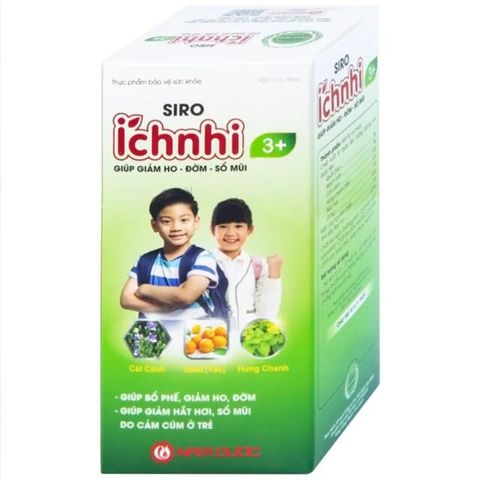 Siro Ích Nhi 3+ Nam Dược 90ml – Hỗ trợ giảm ho, tiêu đờm, chăm sóc đường hô hấp