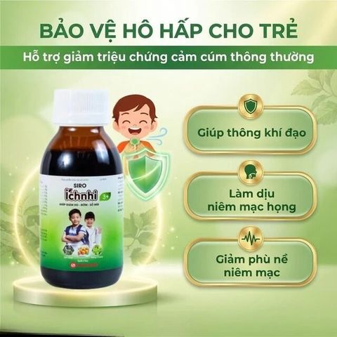 Siro Ích Nhi 3+ Nam Dược 90ml – Hỗ trợ giảm ho, tiêu đờm, chăm sóc đường hô hấp