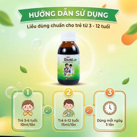 Siro Ích Nhi 3+ Nam Dược 90ml – Hỗ trợ giảm ho, tiêu đờm, chăm sóc đường hô hấp