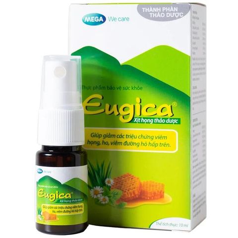 Chai xịt họng thảoo dượcc giúp giảm ho Eugica Mega (10ml)