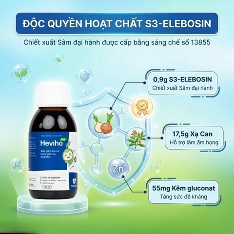 Siro giảm ho long đờm Heviho Thái Minh (100ml)