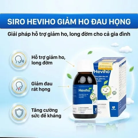 Siro giảm ho long đờm Heviho Thái Minh (100ml)