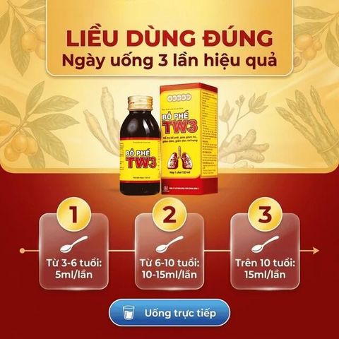 Siro Bổ Phế giảm ho rát họng TW3 (125ml)
