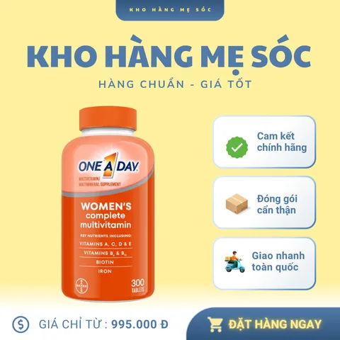 Vitamin tổng hợp dành cho Nữ dưới 50 tuổi - One A Day Women’s Complete Multivitamin 300 viên Mỹ - MẸ SÓC