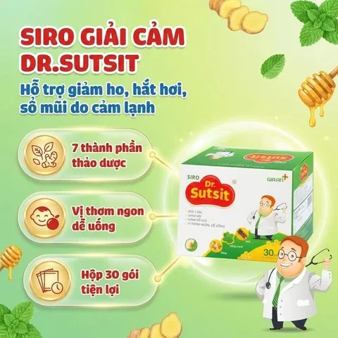 Siro hỗ trợ giải cảm Dr.Sutsit Gia An (30 gói)