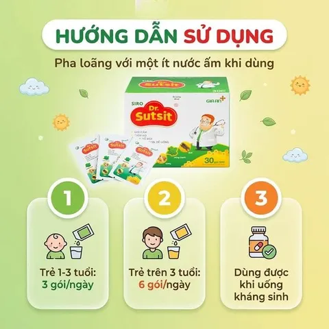 Siro hỗ trợ giải cảm Dr.Sutsit Gia An (30 gói)