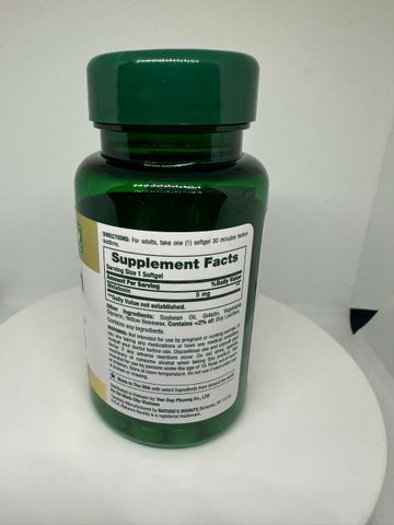 Nature's Bounty MelatoniNn 5mg Viên Uống Giúp Điều Hòa Giấc Ngủ Giúp Ngủ Sâu Giấc (Hộp 60 Viên) - Nhập Khẩu Mỹ