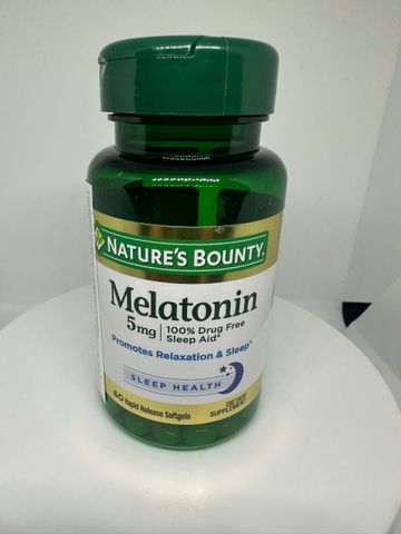 Nature's Bounty MelatoniNn 5mg Viên Uống Giúp Điều Hòa Giấc Ngủ Giúp Ngủ Sâu Giấc (Hộp 60 Viên) - Nhập Khẩu Mỹ