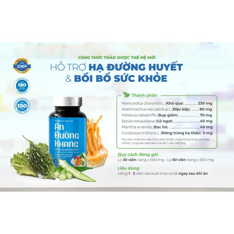 Viên Uống hô trợ hạ đường huyết AN ĐƯỜNG KHANG