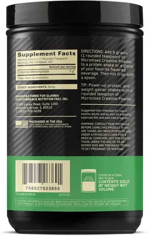 Bột Hỗ Trợ Cơ Bắp Optimum Nutrition  Creatine Powder  600g