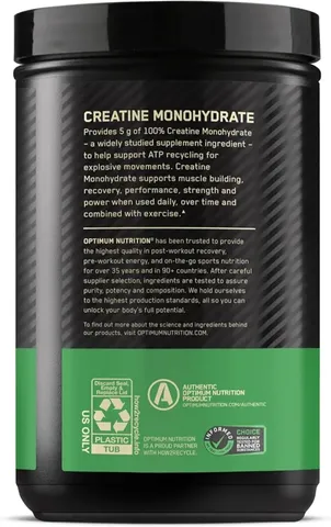 Bột Hỗ Trợ Cơ Bắp Optimum Nutrition  Creatine Powder  600g