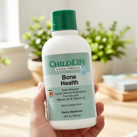 ChildLife Clinicals Bone Health |473 mL| Phiên bản Calcium hữu cơ dạng nước hương Cam dành cho trẻ từ 6 tháng tuổi trở lên [S/P Chuẩn Mỹ]