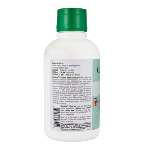 ChildLife Clinicals Bone Health |473 mL| Phiên bản Calcium hữu cơ dạng nước hương Cam dành cho trẻ từ 6 tháng tuổi trở lên [S/P Chuẩn Mỹ]