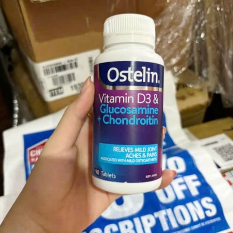 Viên uống Ostelin |90 viên| phối hợp cùng Glucosamine tạo thành bộ 3 nuôi dưỡng/tái tạo mô sụn khớp & bảo vệ toàn diện hệ vận động [SP nội địa Úc không tem]