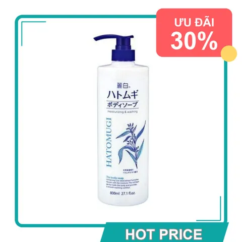(Loại Tốt) Sữa Tắm Hatomugi Reihaku Kumano 800ml Dưỡng Ẩm Sáng Da Chiết Xuất Ý Dĩ Từ Nhật Bản, Làm Sạch Dịu Nhẹ, Phù Hợp Mọi Dạng Da Cao Cấp