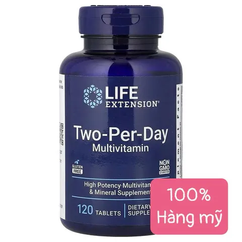 Life Extension Two-Per-Day Multivitamin 120 viên – Viên uống bổ sung vitamin và khoáng chất tổng hợp hàm lượng cao