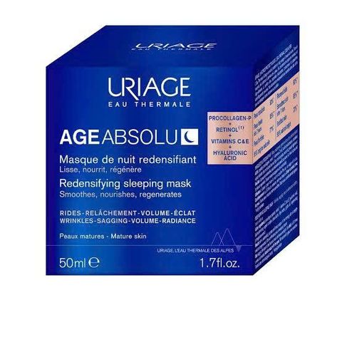 Kem Dưỡng Uriage age absolu masque de nuit redensifiant 50ml giúp trẻ hóa nâng cơ săn chắc da [hàng nhập khẩu]