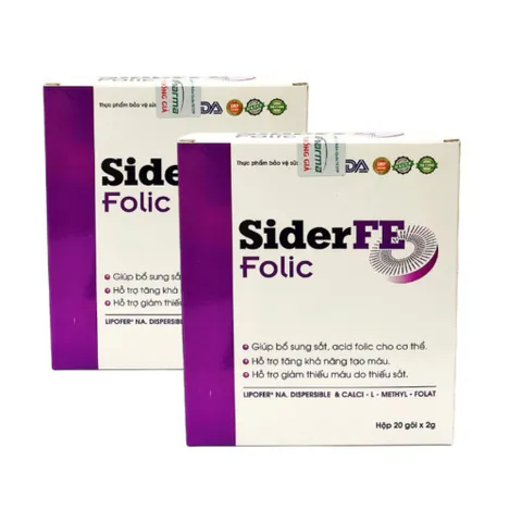 Gói uống bổ sung sắt, ngăn ngừa thiếu máu, hỗ trợ tăng khả năng tái tạo máu SiderFE Folic 20 gói 794638