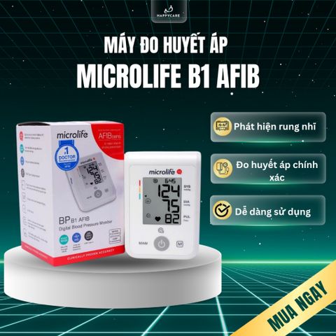 Máy Đo Huyết Áp Bắp Tay Microlife BP B1 AFIB Chính Hãng - Đo Huyết Áp Tại Nhà, Cảnh Báo Rung Nh.ĩ