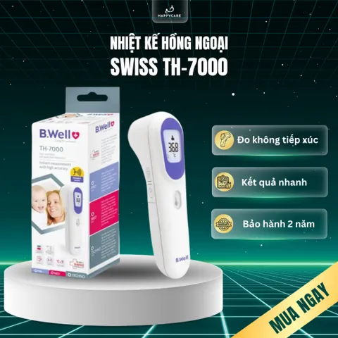 Nhiệt kế hồng ngoại Swiss TH-7000 – Đo nhanh, không tiếp xúc, bảo hành 2 năm toàn quốc B.well