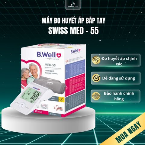 Máy đo huyết áp bắp tay Swiss MED-55 – Chính xác, dễ sử dụng, bảo hành 5 năm toàn quốc B.well 794644