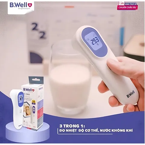 Nhiệt kế hồng ngoại Swiss TH-7000 – Đo nhanh, không tiếp xúc, bảo hành 2 năm toàn quốc B.well