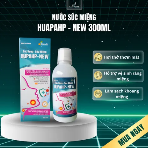 Nước Súc Miệng HUPAHP-NEW 300ml Hỗ Trợ Vệ Sinh Răng Miệng, Họng Và Hơi Thở Thơm Mát
