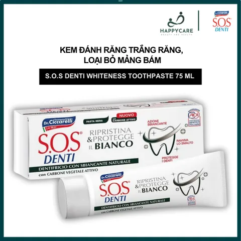 Kem Đánh Răng Dr. Ciccarelli S.O.S DENTI 75ml Than Hoạt Tính Chăm Sóc Răng Miệng 794643